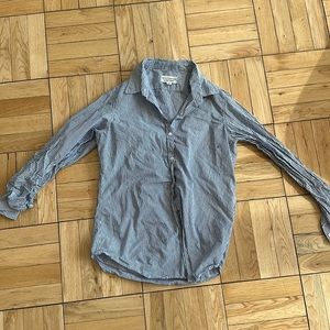 Nili Lotan Button-Up Classic Stripe Shirt S